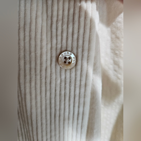 AYR Cream Shacket Corduroy Button Front Shirt Long Sleeve All Year Round XS - Picture 10 of 15